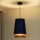 Duolla - Lampadario a sospensione con filo BELL SHINY 1xE27/15W/230V diametro 25 cm blu/rame
