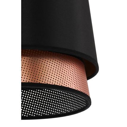 Duolla - Lampadario a sospensione con filo BELL SHINY 1xE27/15W/230V diametro 25 cm nero/rame