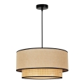 Duolla - Lampadario a sospensione con filo BOHO 1xE27/15W/230V diametro 45 cm beige/rattan