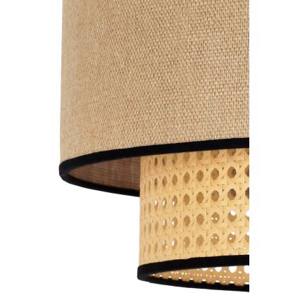 Duolla - Lampadario a sospensione con filo BOHO 1xE27/15W/230V diametro 45 cm beige/rattan