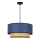 Duolla - Lampadario a sospensione con filo BOHO 1xE27/15W/230V diametro 45 cm blu/rattan