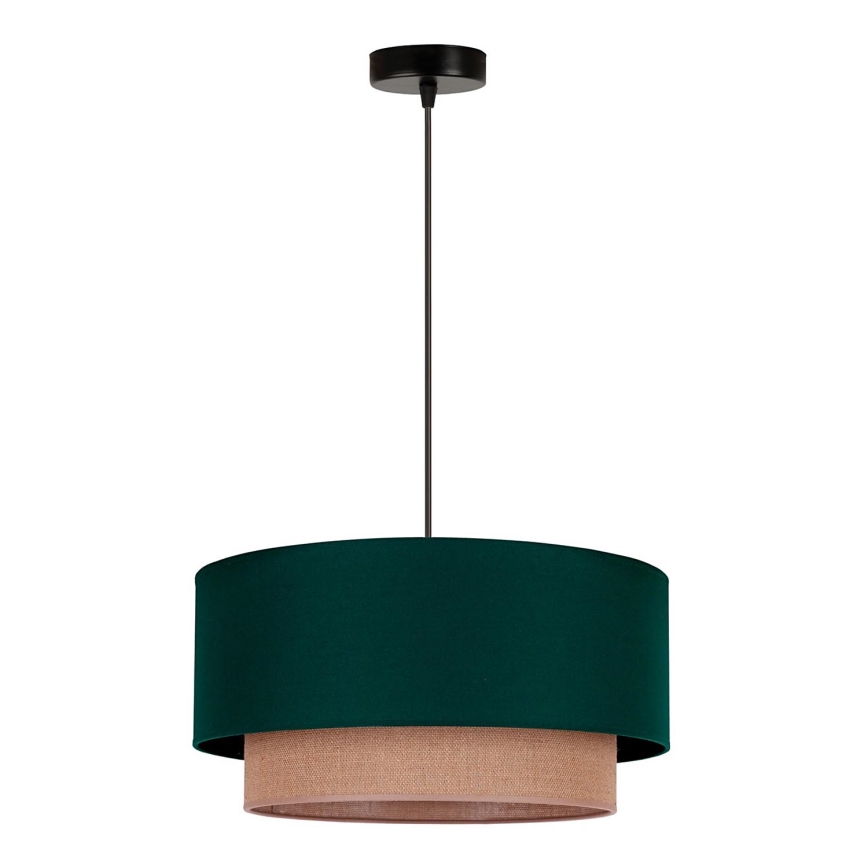 Duolla - Lampadario a sospensione con filo BOHO 1xE27/15W/230V diametro 45 cm verde/marrone