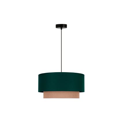 Duolla - Lampadario a sospensione con filo BOHO 1xE27/15W/230V diametro 45 cm verde/marrone