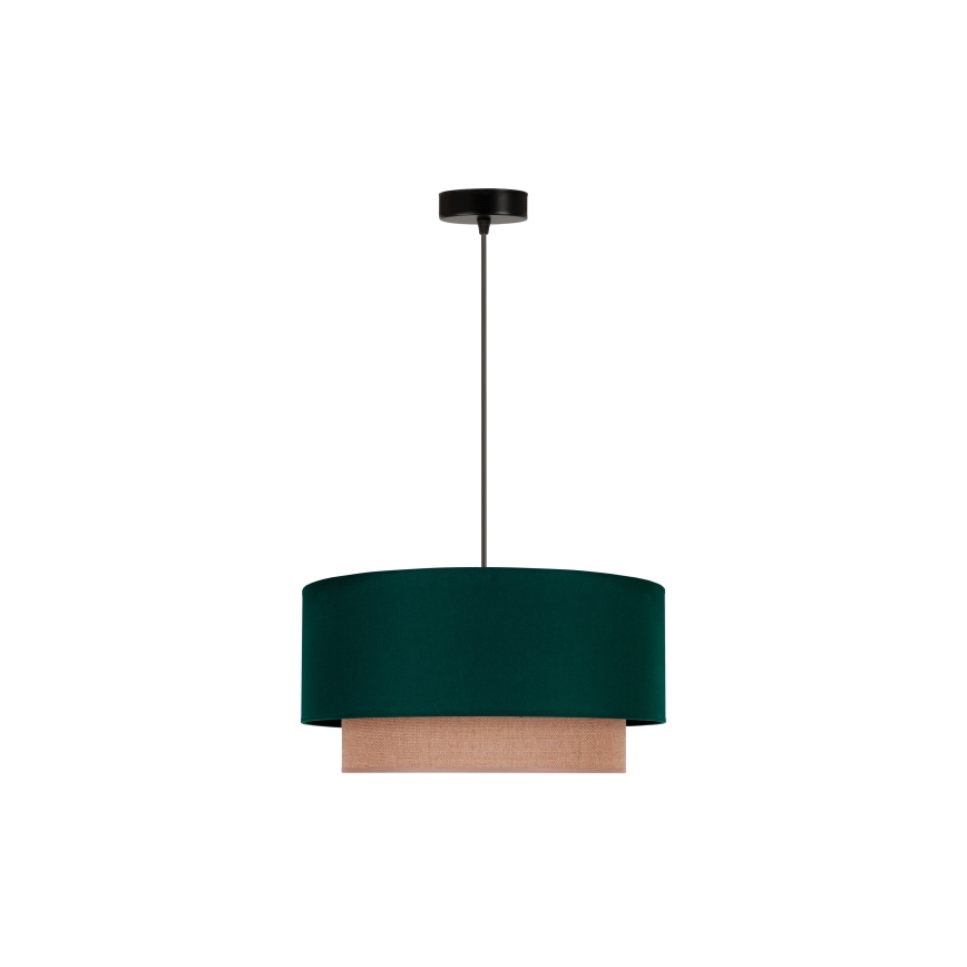 Duolla - Lampadario a sospensione con filo BOHO 1xE27/15W/230V diametro 45 cm verde/marrone