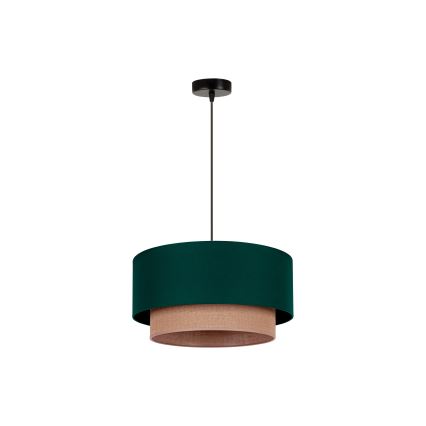 Duolla - Lampadario a sospensione con filo BOHO 1xE27/15W/230V diametro 45 cm verde/marrone