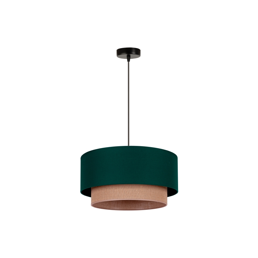 Duolla - Lampadario a sospensione con filo BOHO 1xE27/15W/230V diametro 45 cm verde/marrone