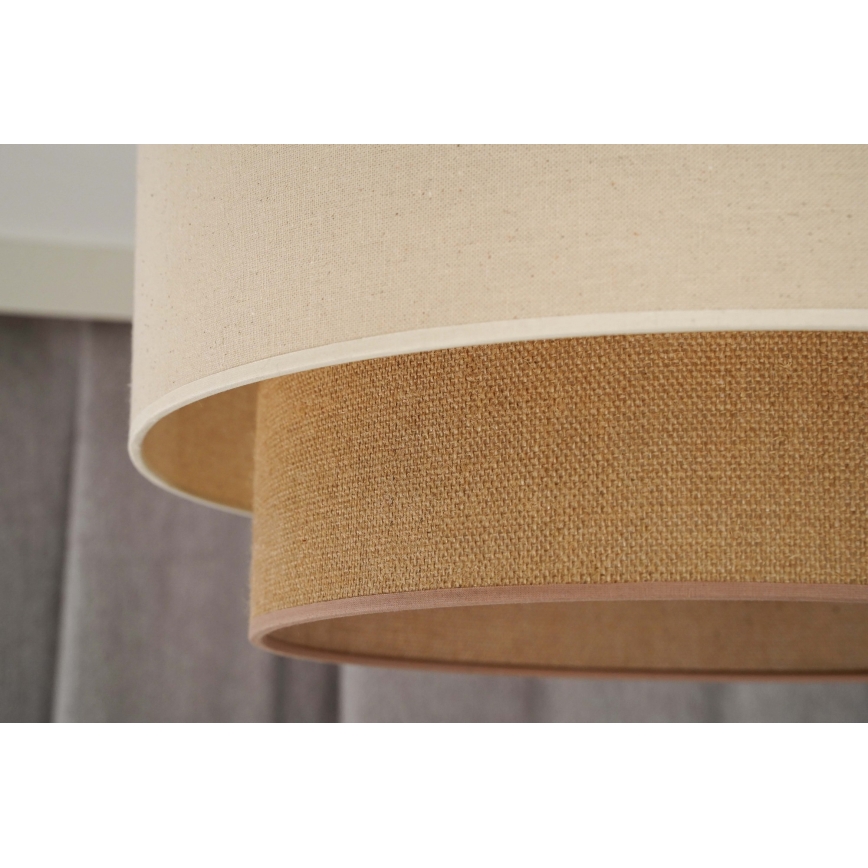 Duolla - Lampadario a sospensione con filo BOHO 1xE27/15W/230V diametro 60 cm beige/marrone