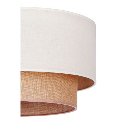 Duolla - Lampadario a sospensione con filo BOHO 1xE27/15W/230V diametro 60 cm beige/marrone