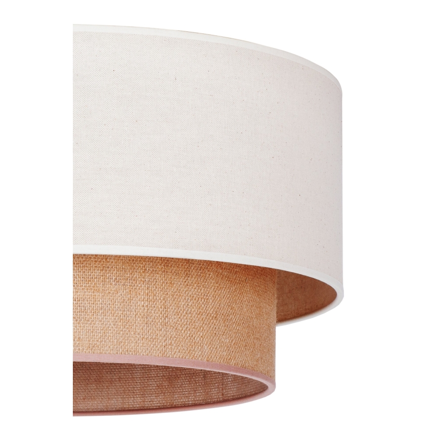 Duolla - Lampadario a sospensione con filo BOHO 1xE27/15W/230V diametro 60 cm beige/marrone