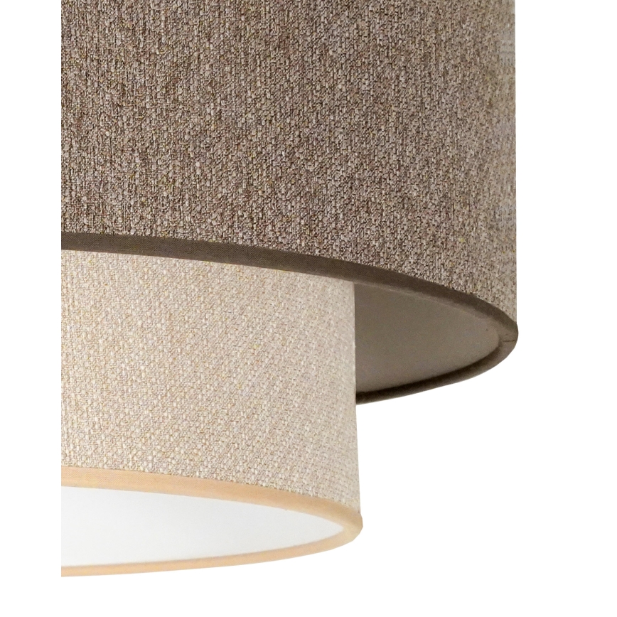 Duolla - Lampadario a sospensione con filo BOHO ECO RECYCLING 1xE27/15W/230V diametro 45 cm marrone/color crema