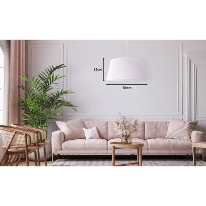 Duolla - Lampadario a sospensione con filo BOUCLE 1xE27/15W/230V diametro 50 cm bianco