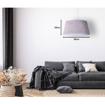 Duolla - Lampadario a sospensione con filo BOUCLE 1xE27/15W/230V diametro 50 cm grigio
