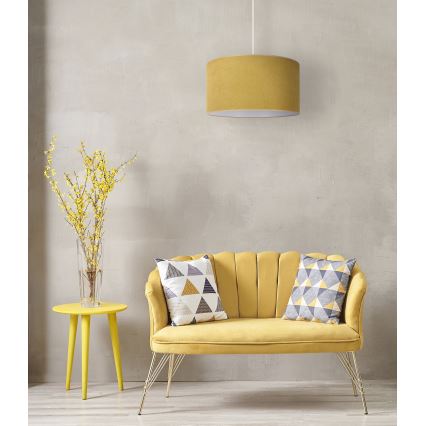 Duolla - Lampadario a sospensione con filo BRISTOL 1xE27/15W/230V diametro 45 cm giallo/bianco
