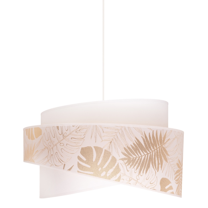 Duolla - Lampadario a sospensione con filo BROOKLYN 1xE27/40W/230V diametro 50 cm bianco/ottone
