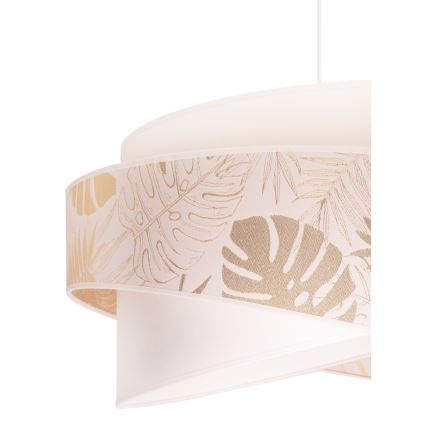 Duolla - Lampadario a sospensione con filo BROOKLYN 1xE27/40W/230V diametro 50 cm bianco/ottone