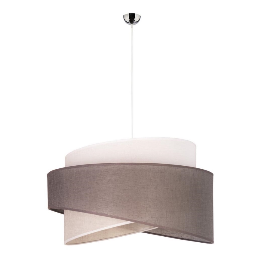 Duolla - Lampadario a sospensione con filo BROOKLYN 1xE27/40W/230V diametro 50 cm grigio/beige/bianco