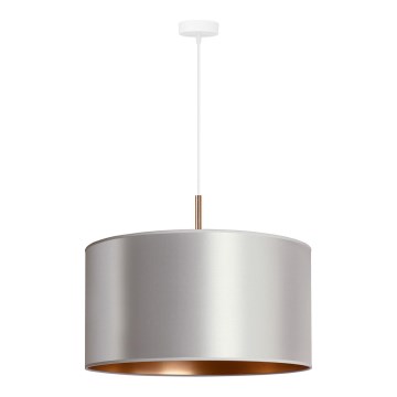 Duolla - Lampadario a sospensione con filo CANNES 1xE27/15W/230V diametro 45 cm argento/rame