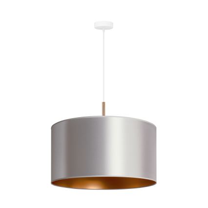 Duolla - Lampadario a sospensione con filo CANNES 1xE27/15W/230V diametro 45 cm argento/rame