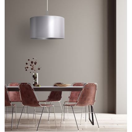 Duolla - Lampadario a sospensione con filo CANNES 1xE27/15W/230V diametro 50 cm argento