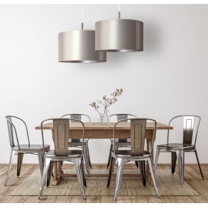 Duolla - Lampadario a sospensione con filo CANNES 1xE27/15W/230V diametro 50 cm argento