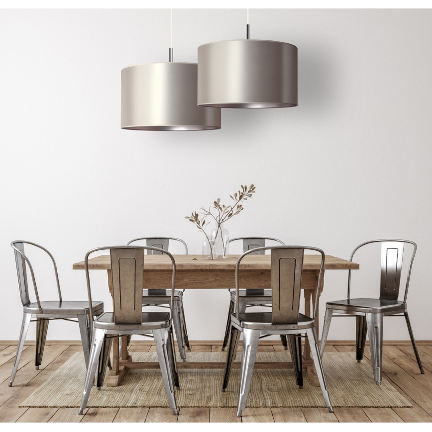 Duolla - Lampadario a sospensione con filo CANNES 1xE27/15W/230V diametro 50 cm argento