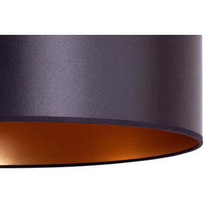 Duolla - Lampadario a sospensione con filo CANNES 1xE27/15W/230V diametro 50 cm nero/rame