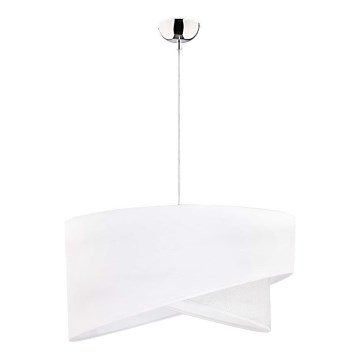 Duolla - Lampadario a sospensione con filo CELLO 1xE27/40W/230V diametro 45 cm bianco/argento