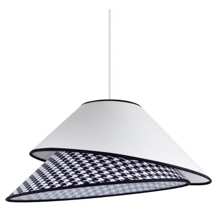 Duolla - Lampadario a sospensione con filo COCO 1xE27/40W/230V diametro 50 cm bianco/nero