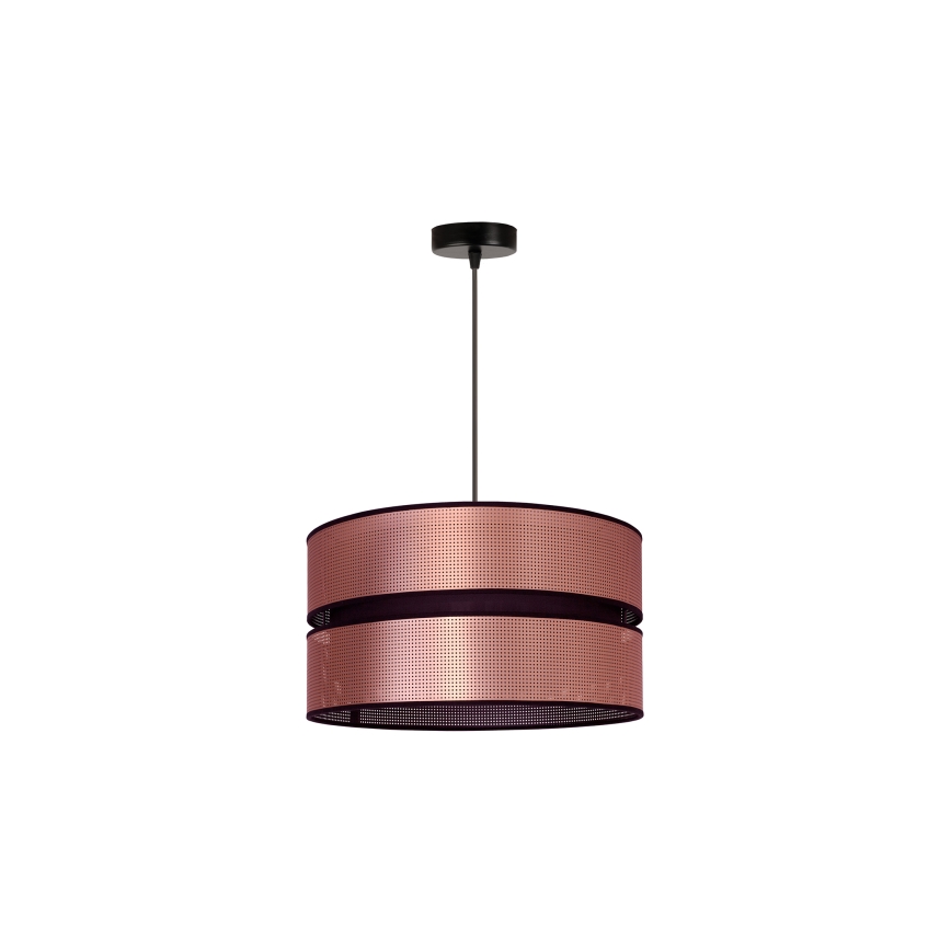 Duolla - Lampadario a sospensione con filo COPPER SHINY 1xE27/15W/230V diametro 40 cm rame/nero