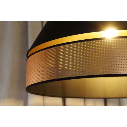 Duolla - Lampadario a sospensione con filo COPPER SHINY 1xE27/15W/230V diametro 60 cm nero/rame