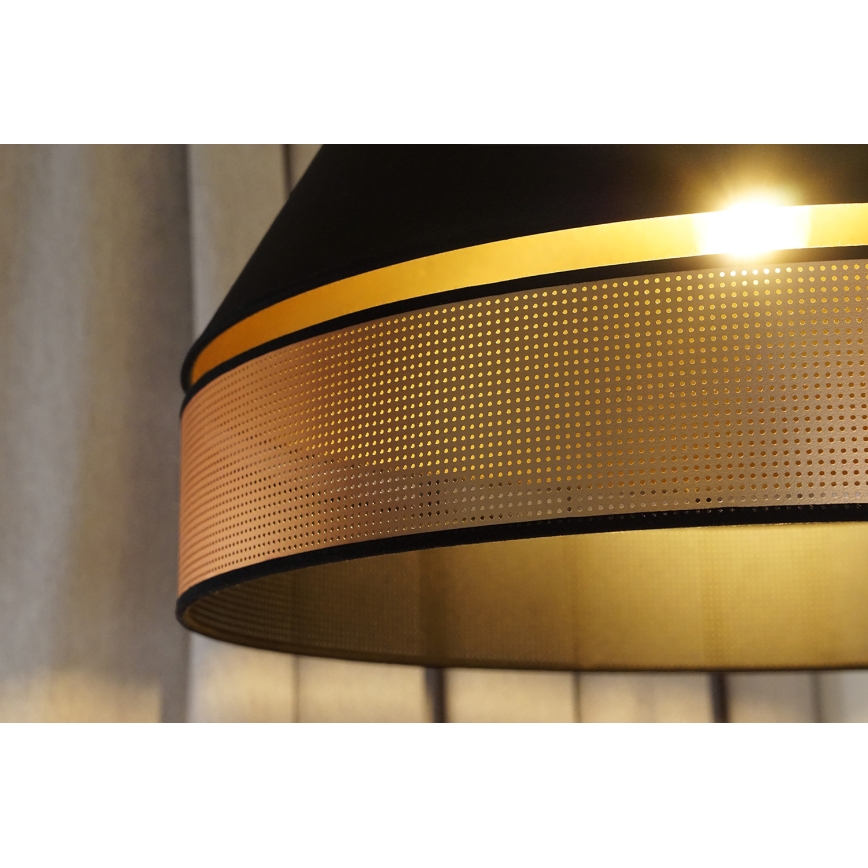 Duolla - Lampadario a sospensione con filo COPPER SHINY 1xE27/15W/230V diametro 60 cm nero/rame