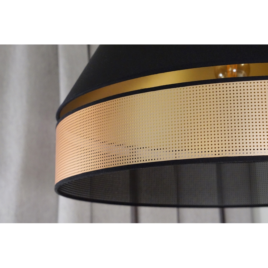 Duolla - Lampadario a sospensione con filo COPPER SHINY 1xE27/15W/230V diametro 60 cm nero/rame