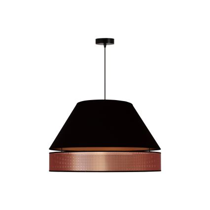 Duolla - Lampadario a sospensione con filo COPPER SHINY 1xE27/15W/230V diametro 60 cm nero/rame
