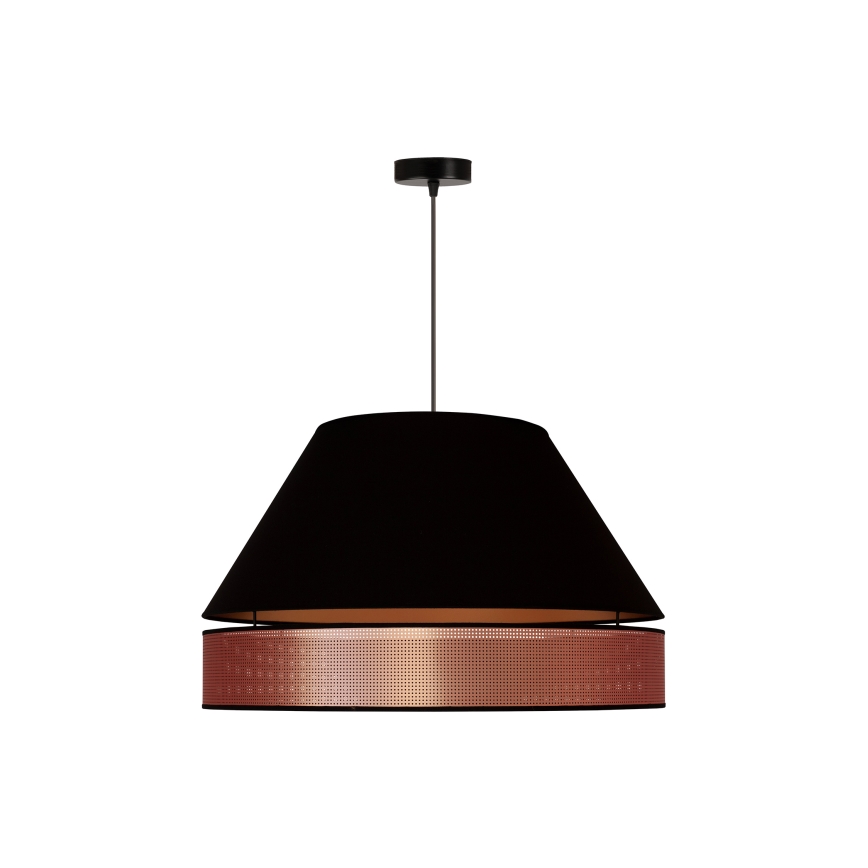 Duolla - Lampadario a sospensione con filo COPPER SHINY 1xE27/15W/230V diametro 60 cm nero/rame