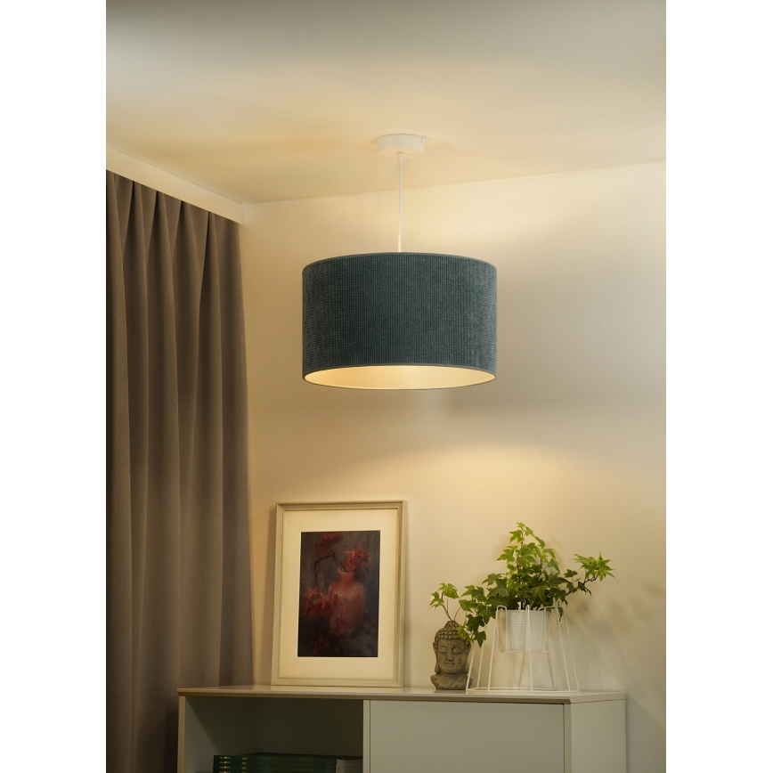 Duolla - Lampadario a sospensione con filo CORDUROY 1xE27/15W/230V diametro 40 cm azzurro