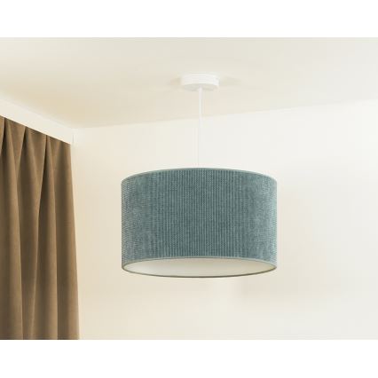 Duolla - Lampadario a sospensione con filo CORDUROY 1xE27/15W/230V diametro 40 cm azzurro