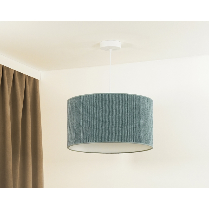 Duolla - Lampadario a sospensione con filo CORDUROY 1xE27/15W/230V diametro 40 cm azzurro