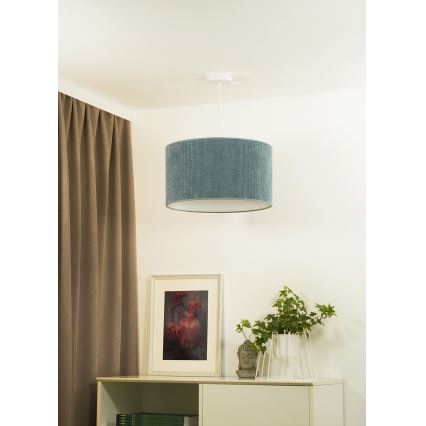 Duolla - Lampadario a sospensione con filo CORDUROY 1xE27/15W/230V diametro 40 cm azzurro