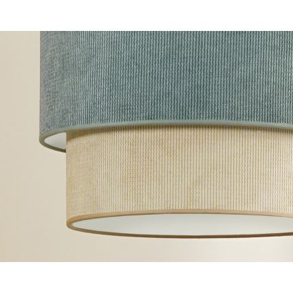 Duolla - Lampadario a sospensione con filo CORDUROY 1xE27/15W/230V diametro 40 cm blu/beige