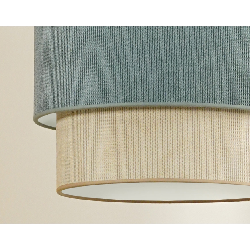 Duolla - Lampadario a sospensione con filo CORDUROY 1xE27/15W/230V diametro 40 cm blu/beige