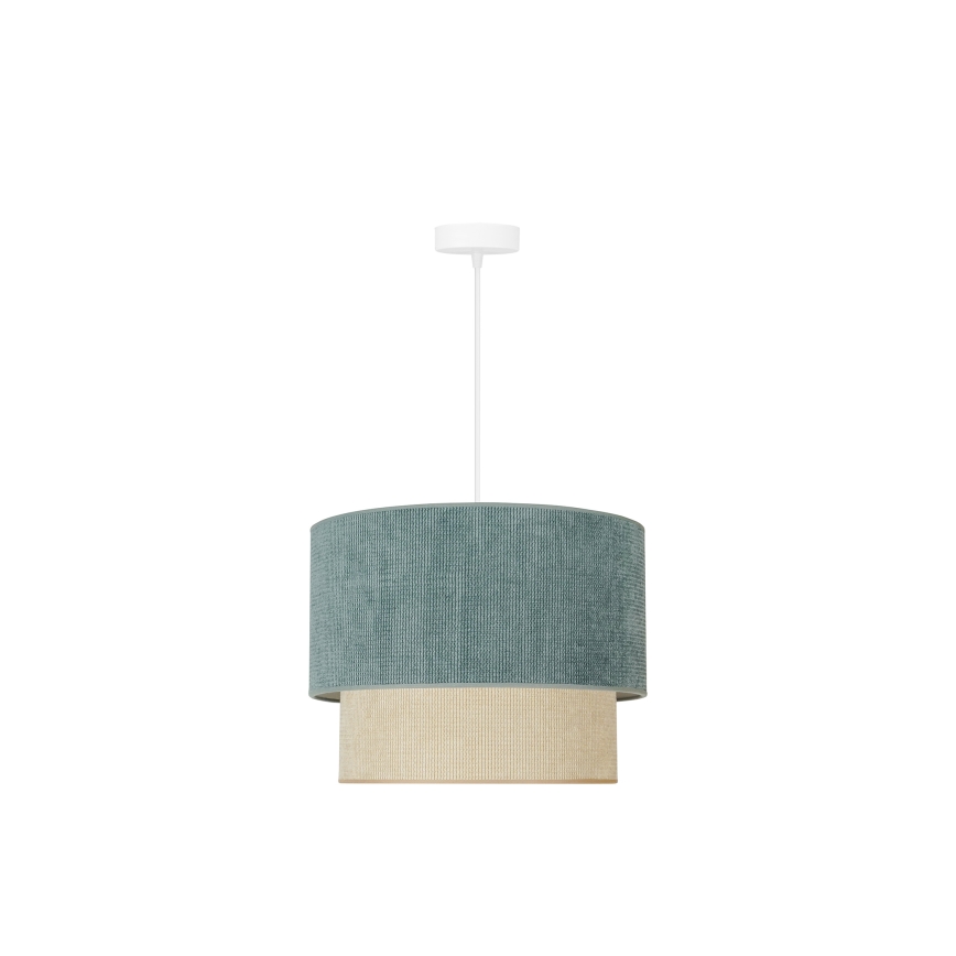Duolla - Lampadario a sospensione con filo CORDUROY 1xE27/15W/230V diametro 40 cm blu/beige