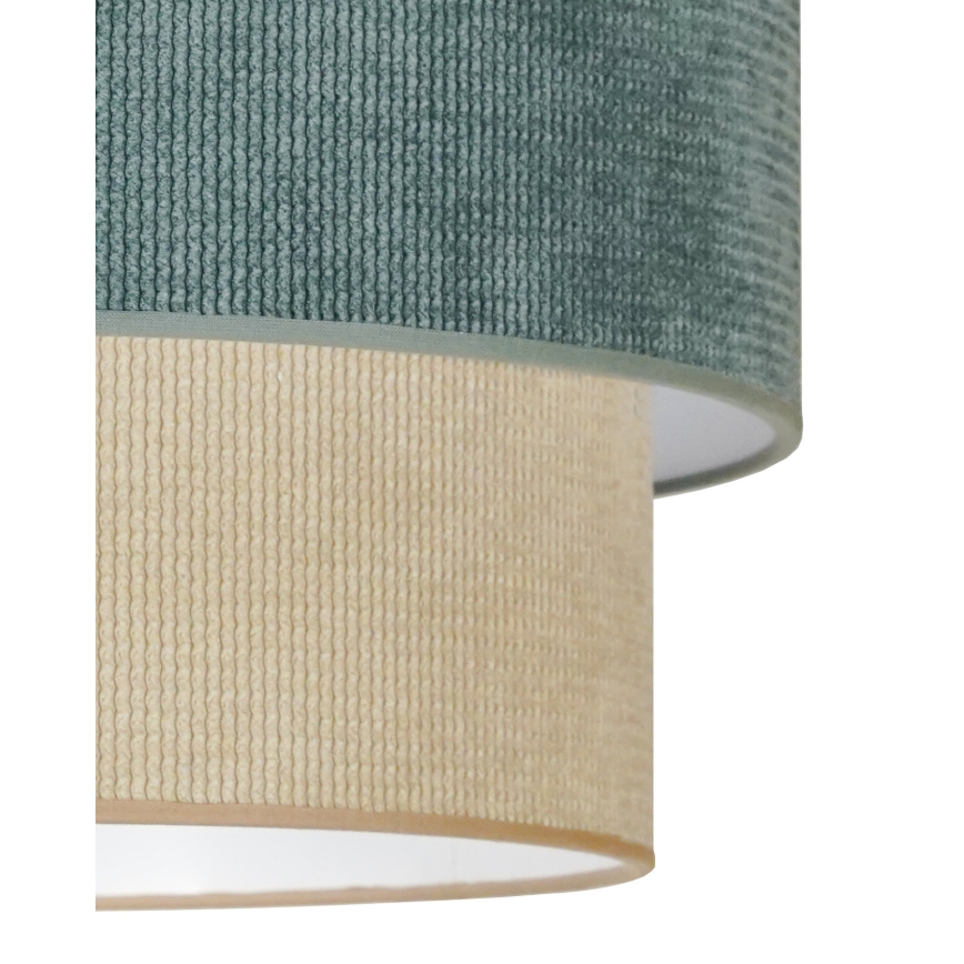 Duolla - Lampadario a sospensione con filo CORDUROY 1xE27/15W/230V diametro 40 cm blu/beige
