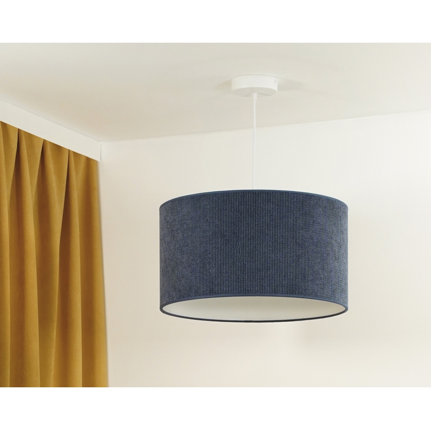 Duolla - Lampadario a sospensione con filo CORDUROY 1xE27/15W/230V diametro 40 cm blu scuro