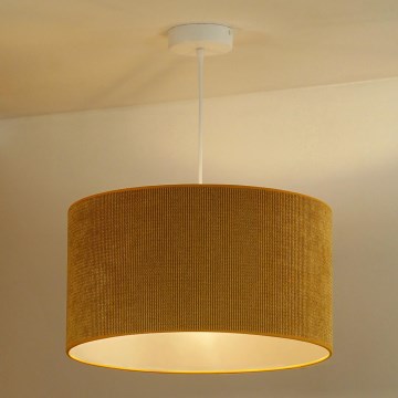 Duolla - Lampadario a sospensione con filo CORDUROY 1xE27/15W/230V diametro 40 cm giallo