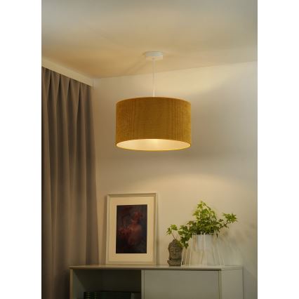 Duolla - Lampadario a sospensione con filo CORDUROY 1xE27/15W/230V diametro 40 cm giallo