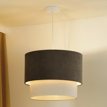 Duolla - Lampadario a sospensione con filo CORDUROY 1xE27/15W/230V diametro 40 cm marrone/color crema