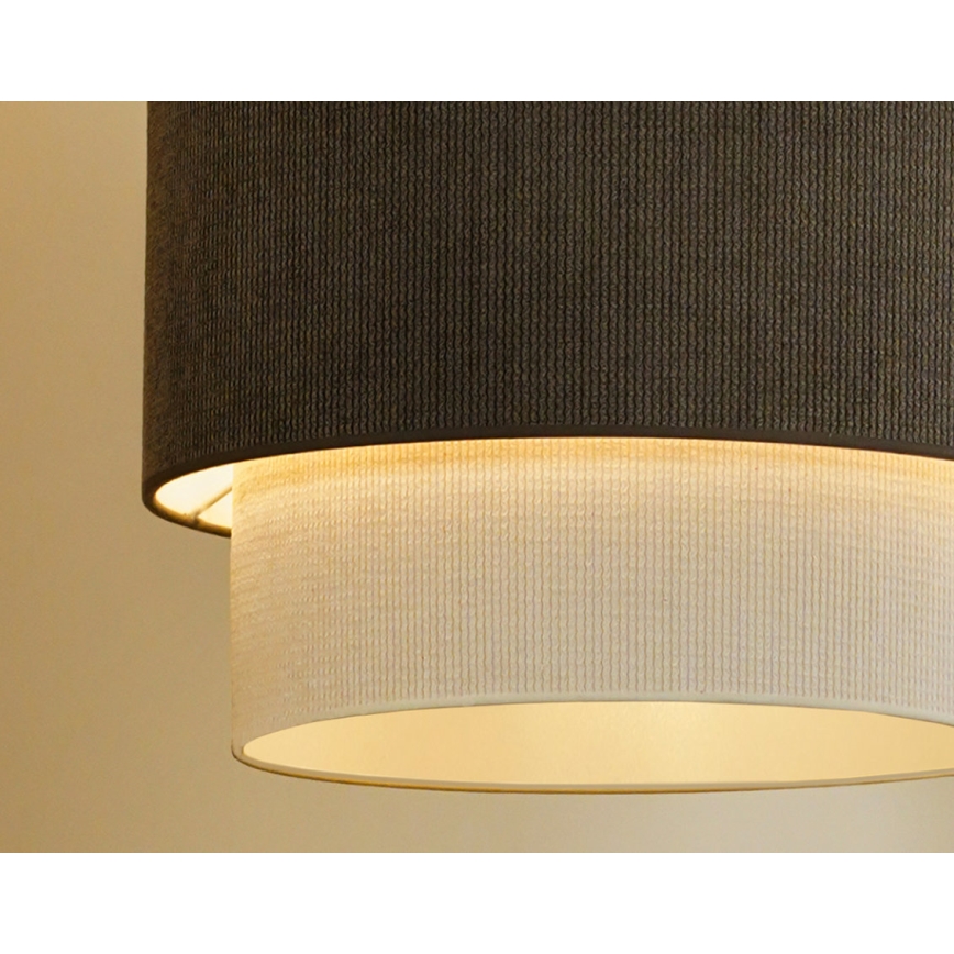 Duolla - Lampadario a sospensione con filo CORDUROY 1xE27/15W/230V diametro 40 cm marrone/color crema