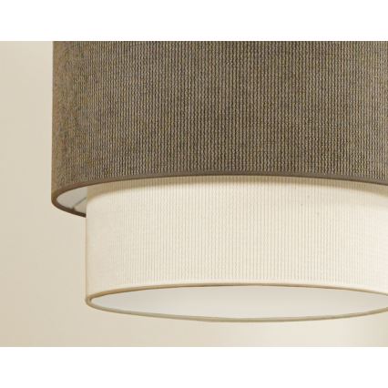 Duolla - Lampadario a sospensione con filo CORDUROY 1xE27/15W/230V diametro 40 cm marrone/color crema