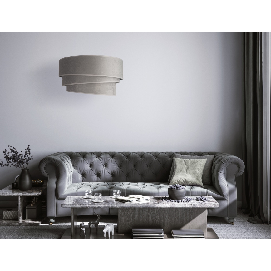 Duolla - Lampadario a sospensione con filo DEVON 1xE27/40W/230V diametro 45 cm grigio