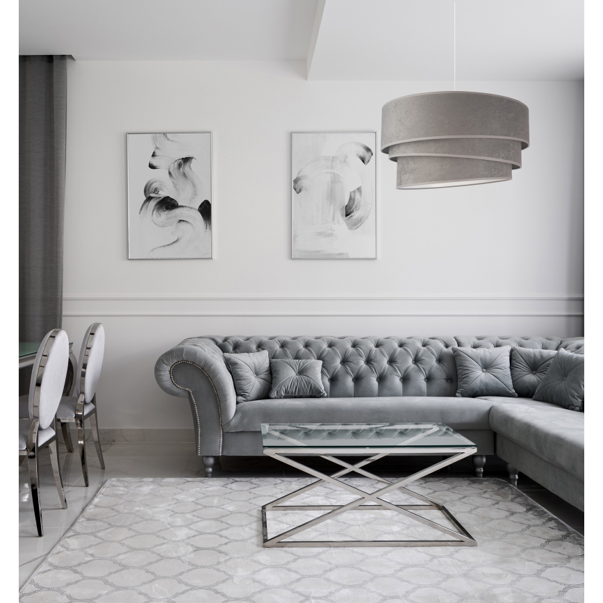 Duolla - Lampadario a sospensione con filo DEVON 1xE27/40W/230V diametro 45 cm grigio